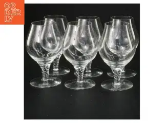 Gennemsigtige glas med snoet stilk (str. 10 cm)