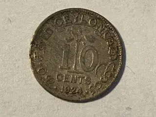 10 Cents Ceylon 1924