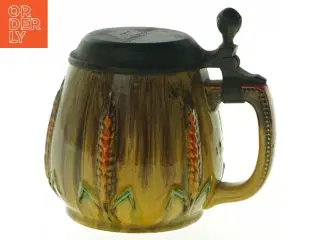 Gammeldags krus med låg fra Hans Kie&#223;ling (str. H. 11,5 cm. ø. 11,5 cm)