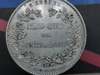 2 kr 1888 erindringsmønt, sølv