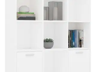 Bogreol 98x30x98 cm spånplade hvid