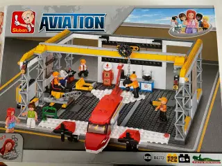 Sluban “LEGO” Aviation (FLY og GARAGE med småfolk)