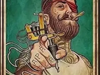 * Tattoo-lærredsmaleri; I´m a Tattoo Artist - Give