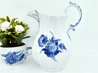 Blå Blomst Kantet Stor kande Porcelæn 