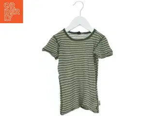 Stribet merinould T-shirt fra Dilling (str. 98)