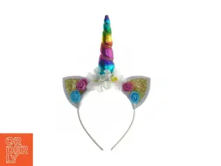 Unicorn hårbøjle med blomster (str. 27 cm)