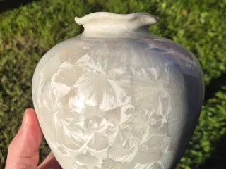 Keramik vase med krystal glasur 