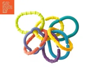 Farverige bideringe til baby (str. 10 cm)