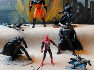 7 Batman, 1 Spiderman