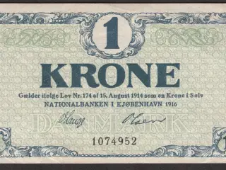 Danmark 1 Krone 1916