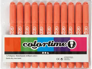 Colortime Tusch, streg 5 mm, mandarin, 12stk./ 1 pk.