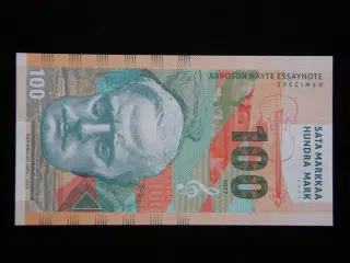 Finland  100 Markkaa 2017 Specimen  Unc.