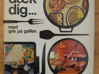 Bord dæk dig, med gris på gaflen