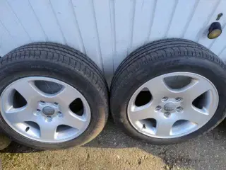 Sæt Audi alufælge med dæk 