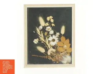 Retro Vintage Billede I Ramme med tørrede blomster (str. 21 x 17 cm)