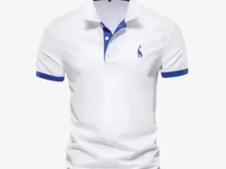 Polo-shirts; 1 stk mørkeblå & 1 stk hvid 