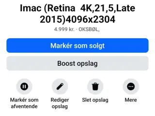 Velholdt Imac med Tastatur og mus 