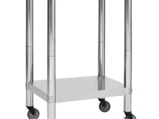 Arbejdsbord med hjul til køkken 60x45x85 cm rustfrit stål