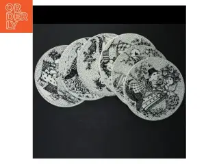Bjørn Wiinblad vægplatter fra Nymlle (str. Ø. 15 cm. 6 styk)