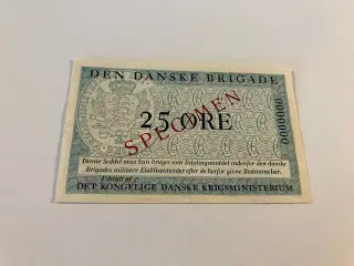 25 Øre Specimen - Den Danske Brigade