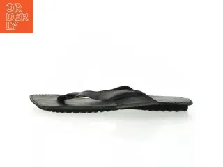 Friis Sorte læderflipflops (str. 42)