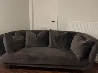 Velour sofa fra Ilva