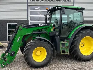 John Deere 6115R Med frontlæsser og krybegear