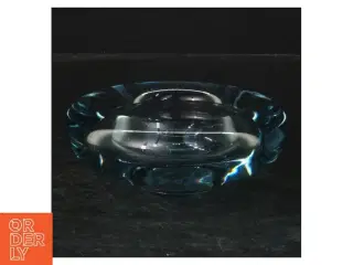 Blåt glasaskebæger (str. Ø. 11 cm)