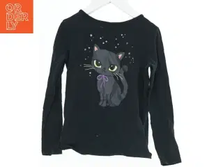 Langærmet T-shirt med kattemotiv fra H&M (str. 116)