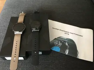 2 x vandtæt smartwatch med pulsmåler GT 16