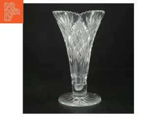 Krystalglas vase (str. Ø. 13,5 cm. længde, 22 cm)