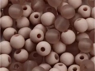 Plastperler, diam. 6 mm, hulstr. 2 mm, lys grå, 40g/ 1 pk.