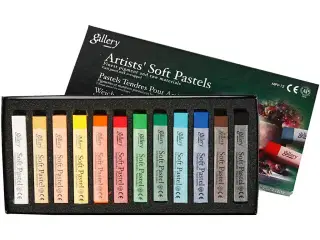 Gallery Tørpastel - 12 Assorterede Farver, 6,5 cm