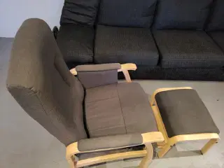 Lænestol med skamle