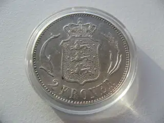 Smuk delfin sølv 2 kr 1899, den gode