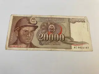 20000 Dinara Yugoslavia