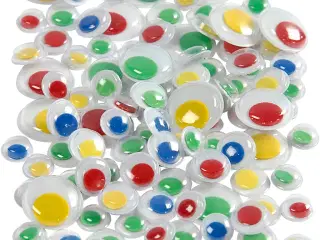 Selvklæbende Rulleøjne, 300 stk. i 3 størrelser