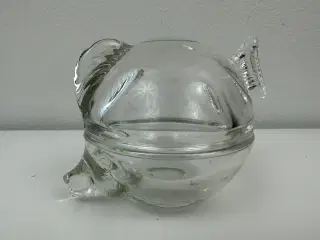 Vintage glasskål/ fisk