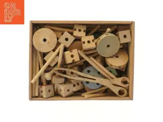 Trækonstruktion legetøjsæt (str. 38,5x29,5 cm)