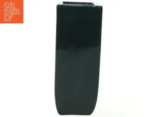 Sort høj kvadratisk vase (str. 26x10 cm)