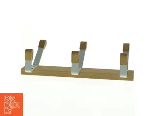 Knagerække i træ og metal (str. Længde 27 cm)