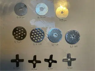 Kniv og hulskiver til kødhakker vanilje kra