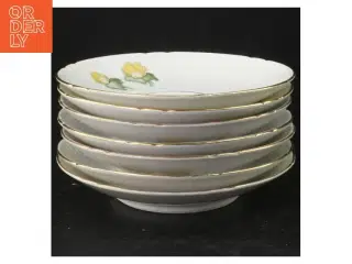 Porcelænsunderkopper med erantismotiv fra B&G (str. Ø 13,5 cm)