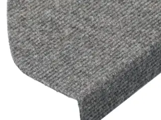 Trappemåtter 15 stk. 65x22,5x3,5 cm selvklæbende grå