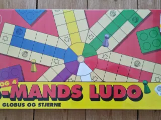 UBRUGT Gammelt Retro 6 Mands Ludo Brætspil