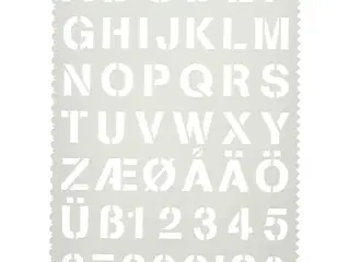 Skabelon med Bogstaver og Tal - 25 mm, 1 stk.