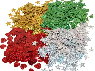 Julepailletter, str. 14-16 mm, 4x20g/ 1 pk.