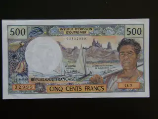 Tahiti  500 Francs 1985  P25d  Unc.
