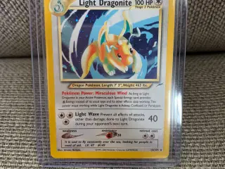 Pokemon Light Dragonite holo kort, Excellent/NM st