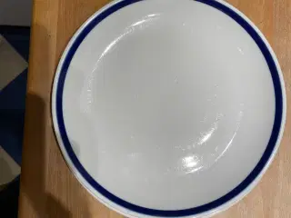 Lyngby tallerkner blå stribe